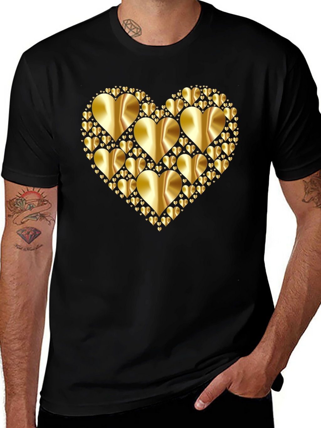 Heart of Gold Graphic Tee - Mens Black T-Shirt