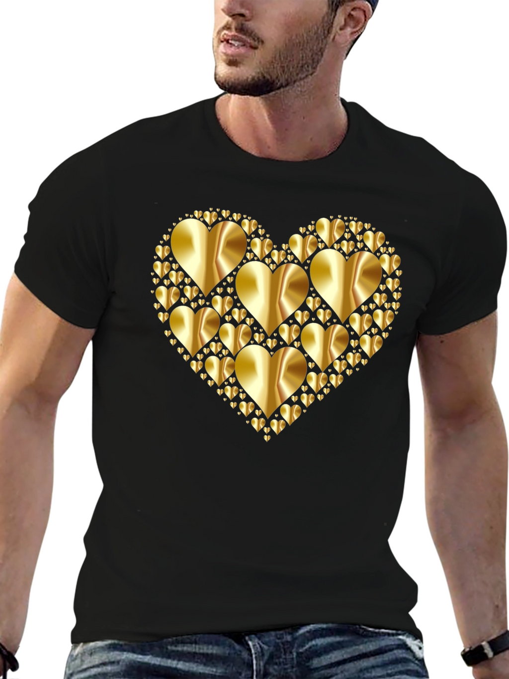 Heart of Gold Graphic Tee - Mens Black T-Shirt