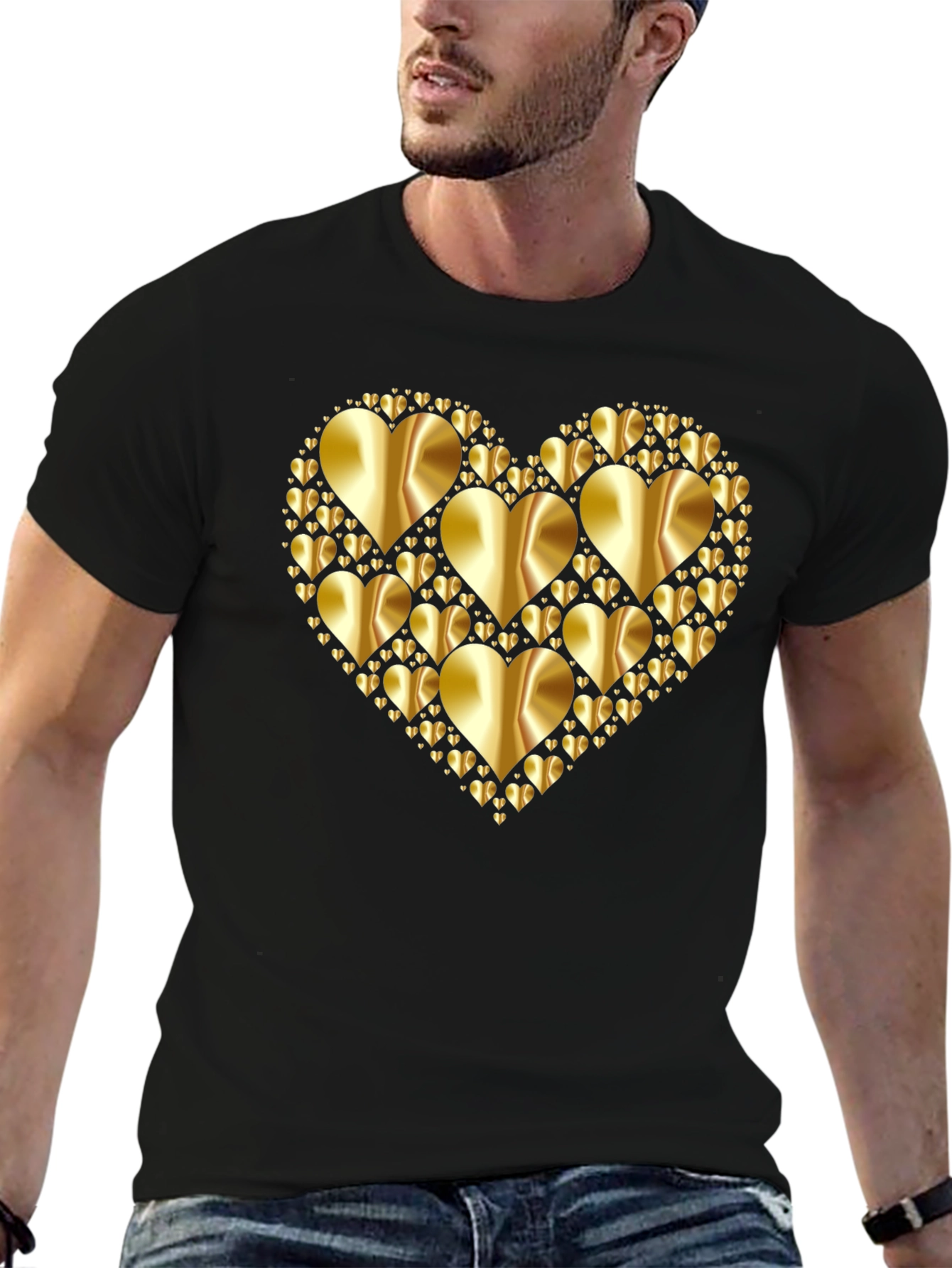 Heart of Gold Graphic Tee - Mens Black T-Shirt