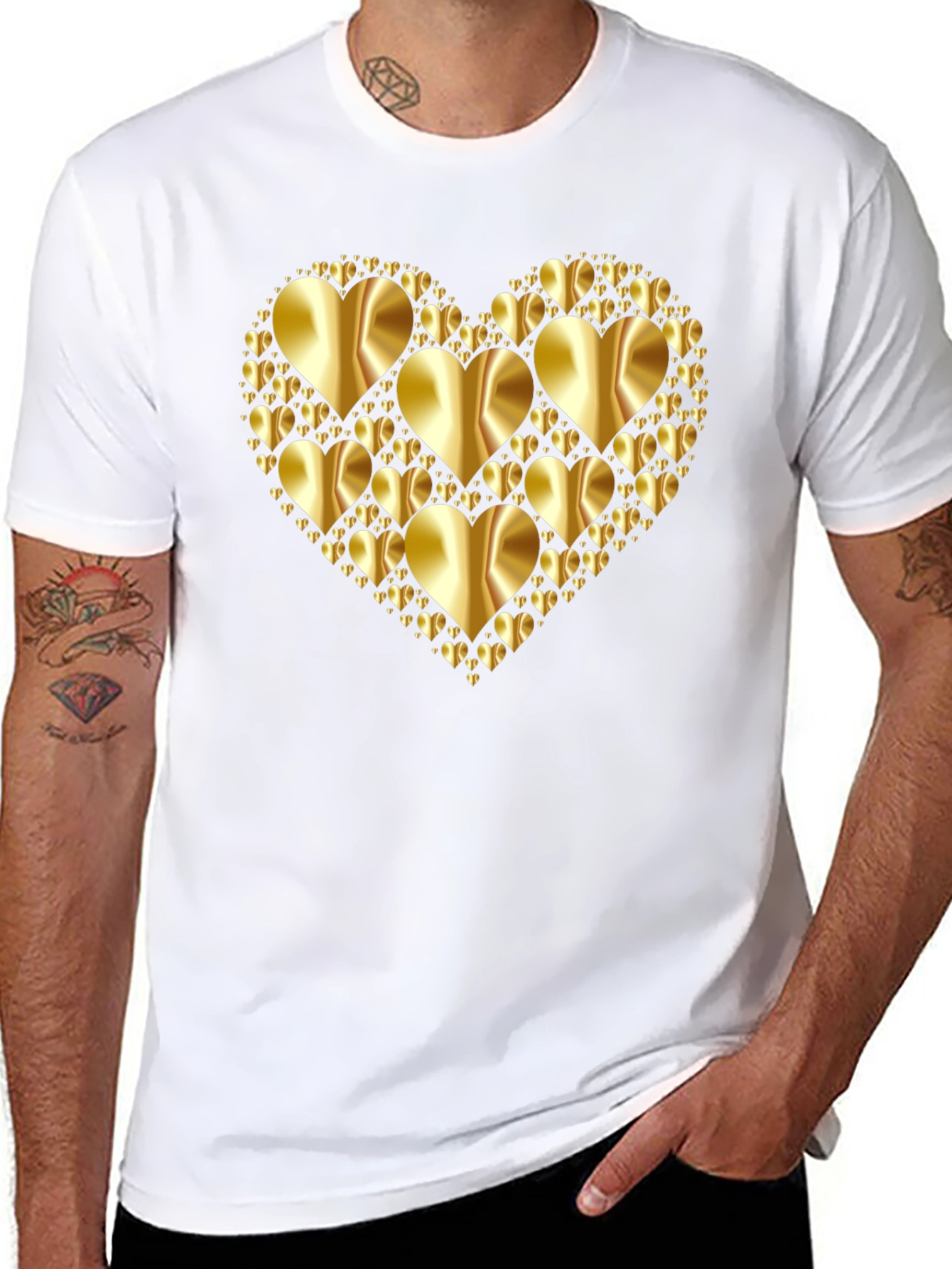 Heart of Gold Graphic Tee - Mens Black T-Shirt