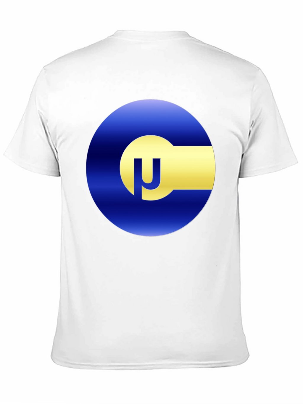 Blue & Gold Circle Logo Black T-Shirt