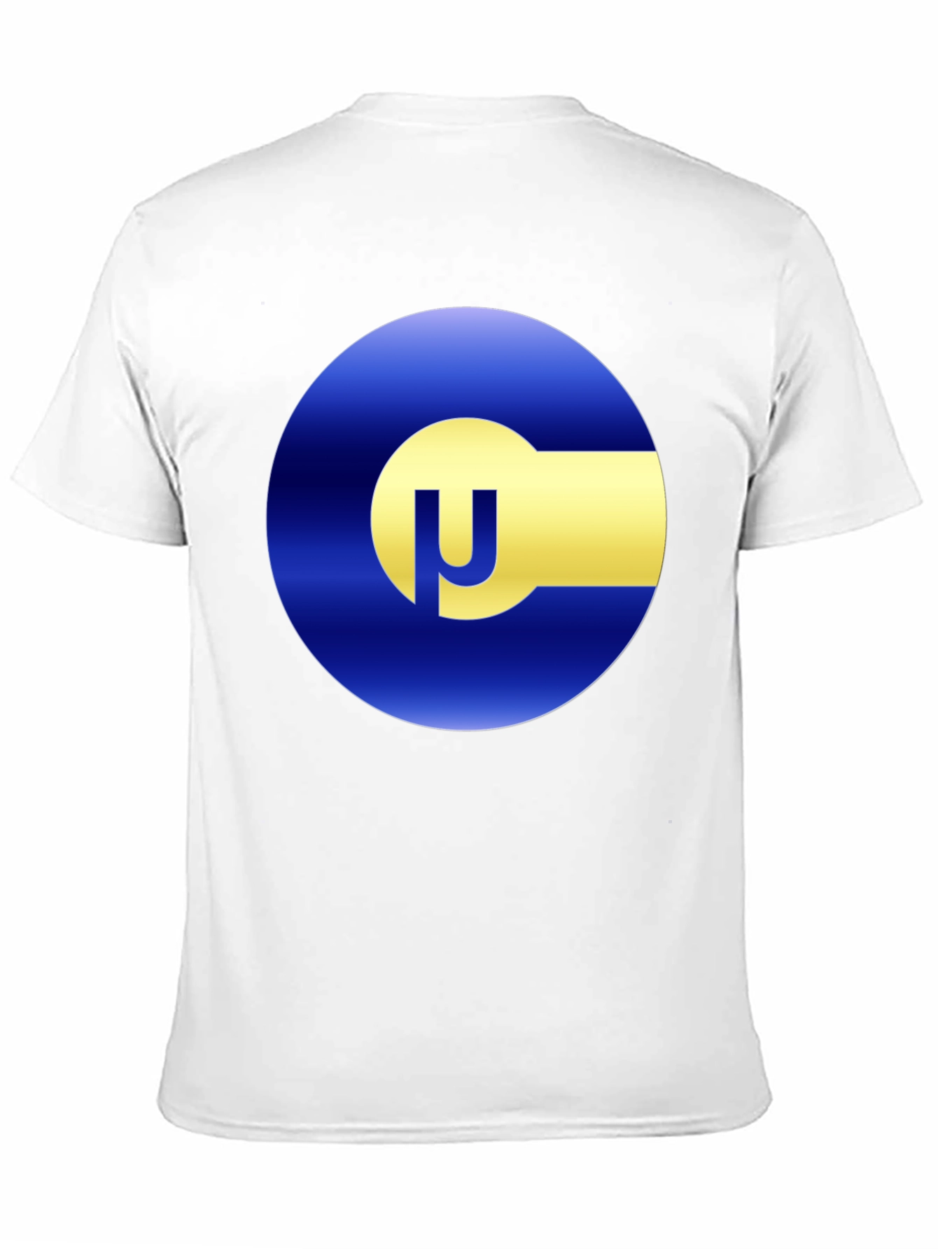 Blue & Gold Circle Logo Black T-Shirt