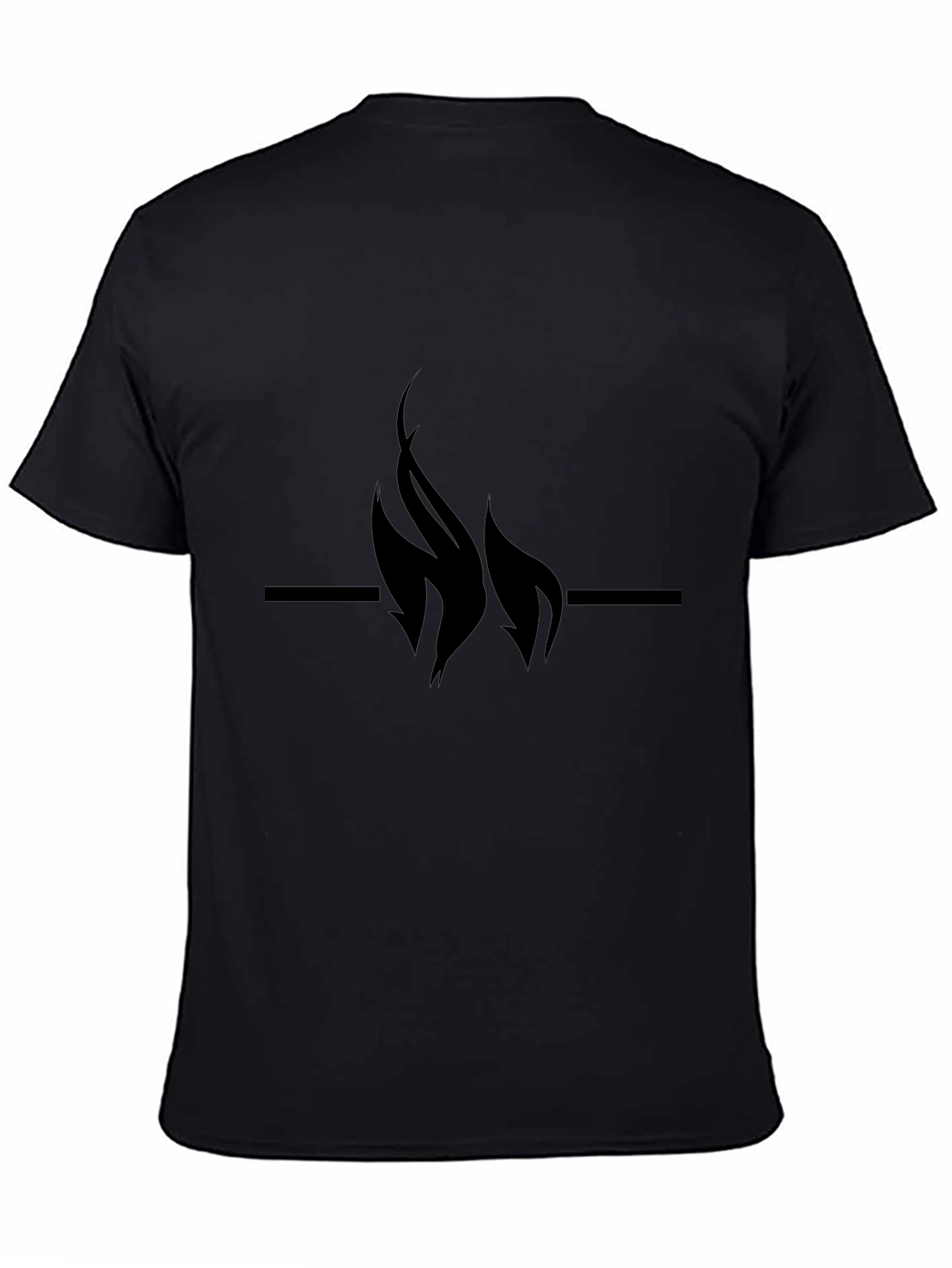 Flame Graphic Black Tee