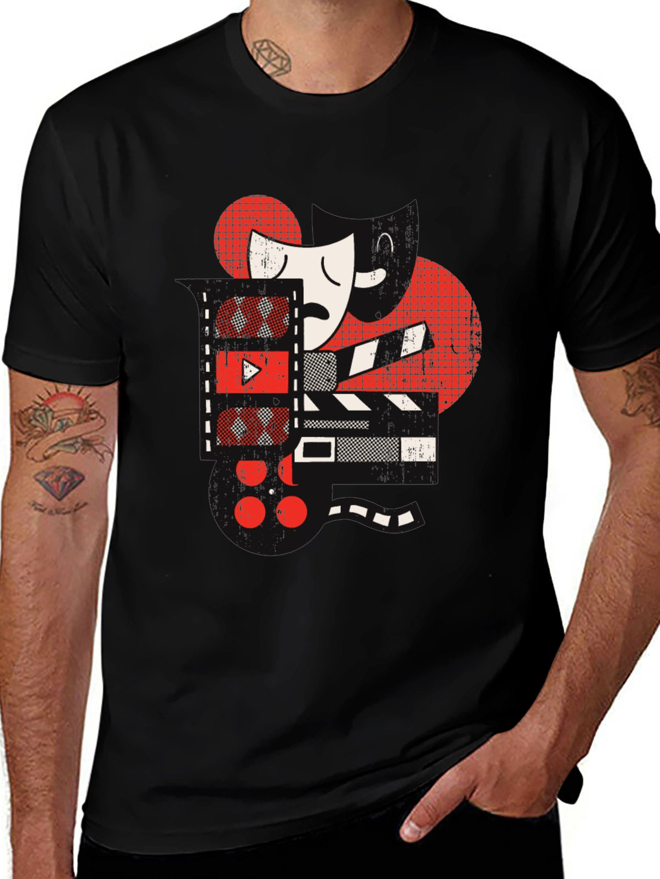 Artistic Film Motif Graphic Tee