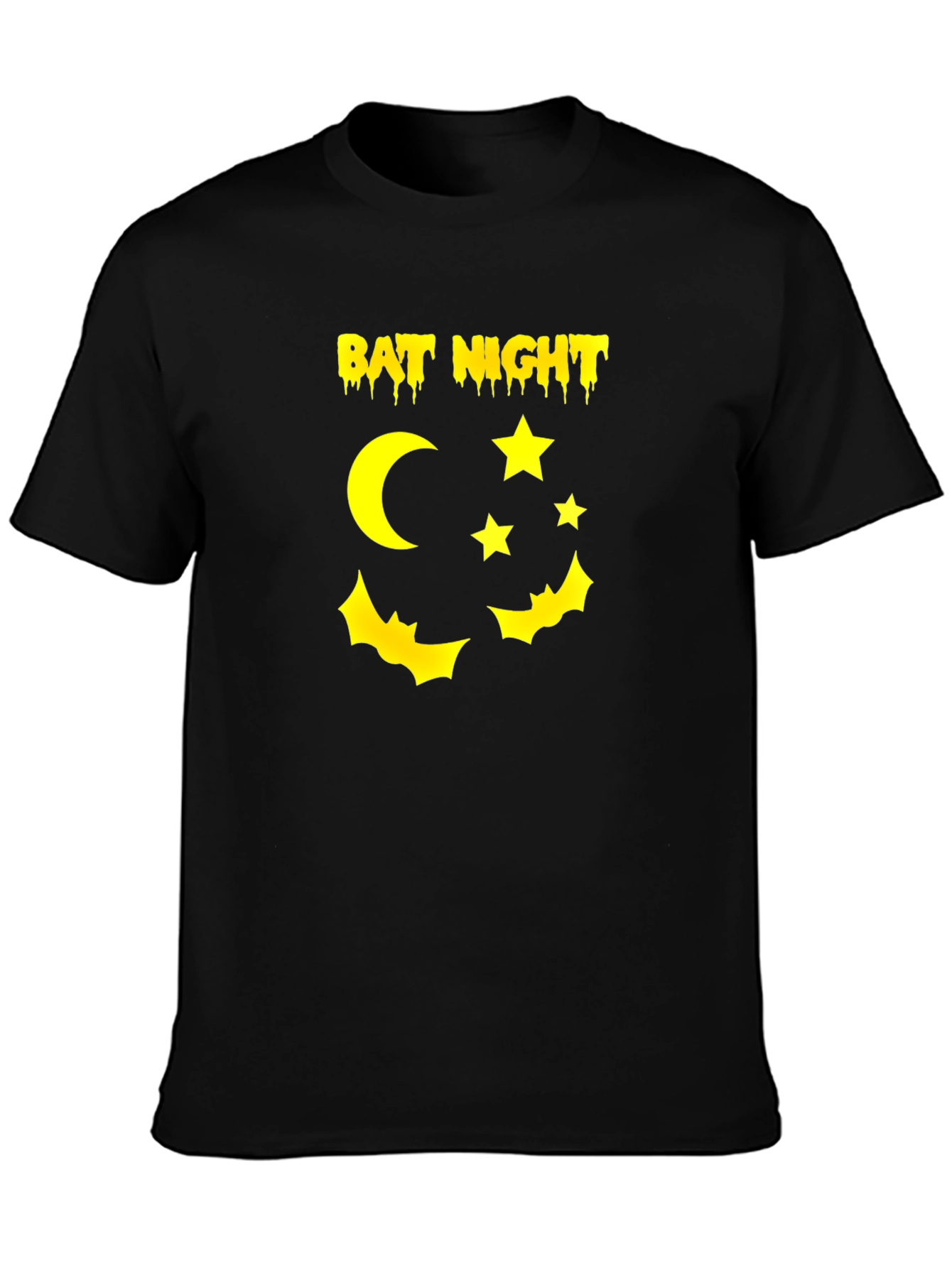 Bat Night Graphic Tee - Halloween Vibes