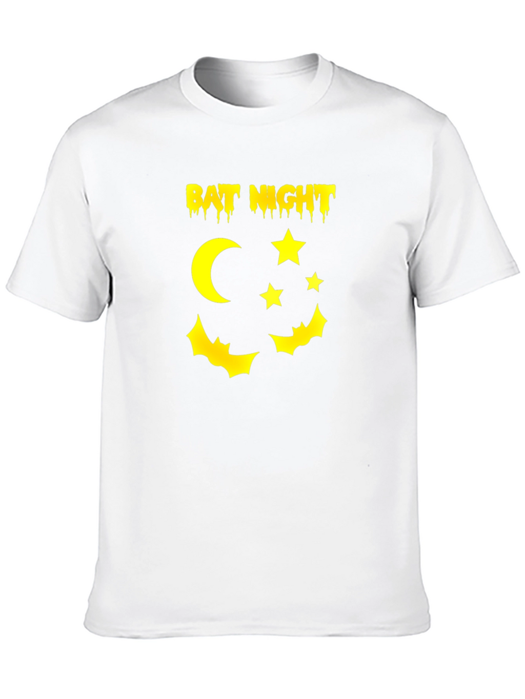 Bat Night Graphic Tee - Halloween Vibes