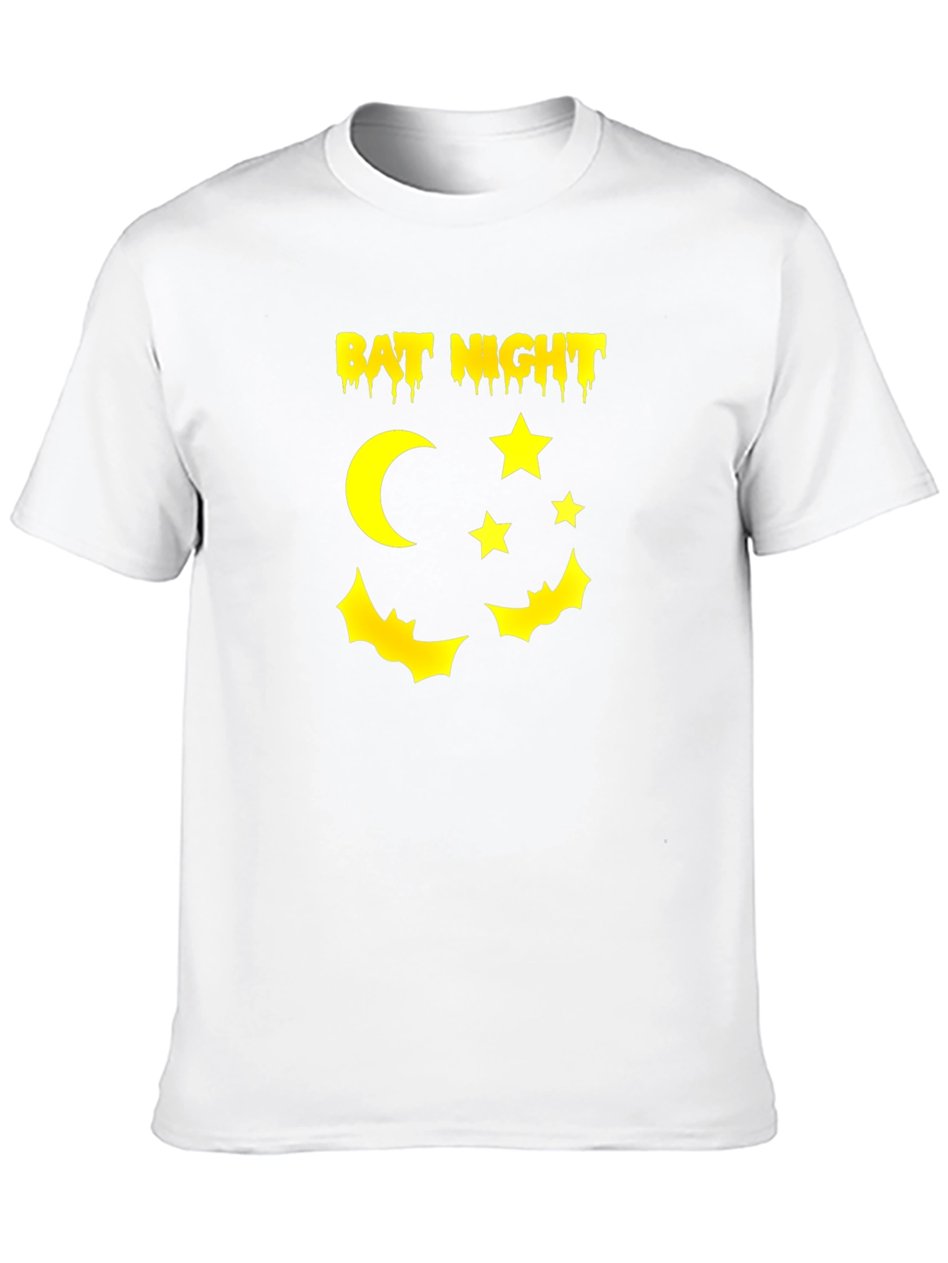 Bat Night Graphic Tee - Halloween Vibes
