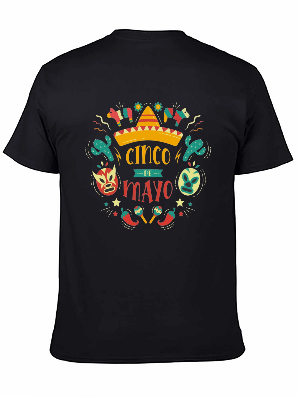 Cinco de Mayo T-Shirt - Black Cotton Graphic Tee