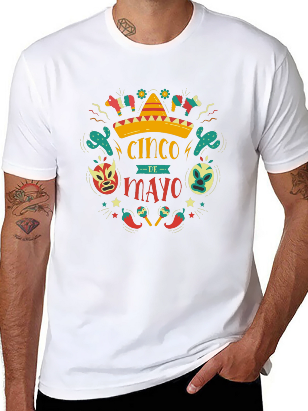 Cinco de Mayo T-Shirt - Black Cotton Graphic Tee