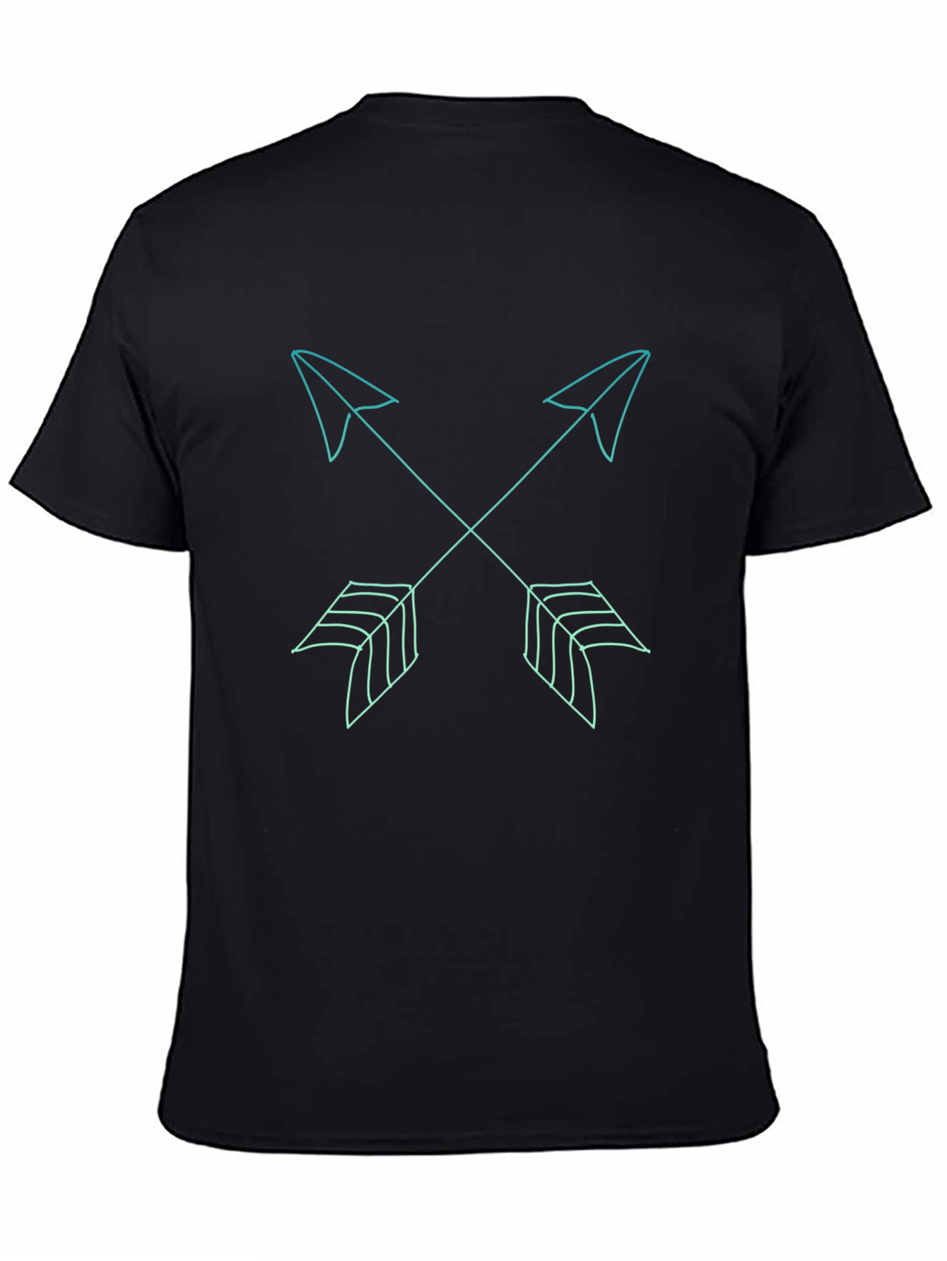 Crossed Arrow Graphic Tee - Stylish Black Casual Shirt