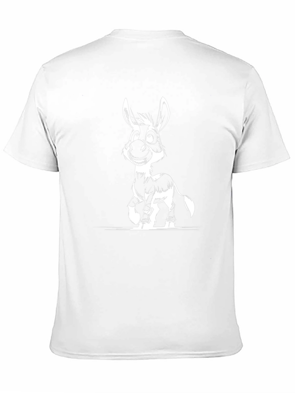 Donkey Cartoon Graphic Black T-Shirt