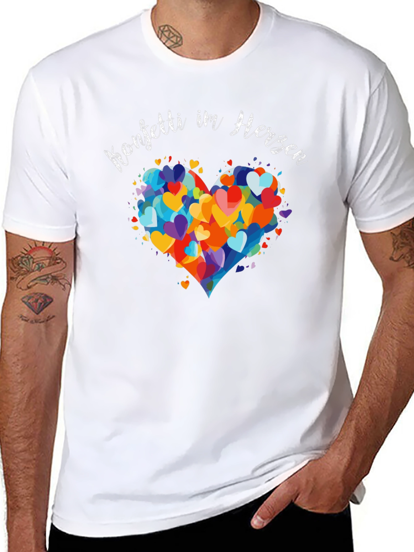 Confetti in Herzen Heart T-Shirt