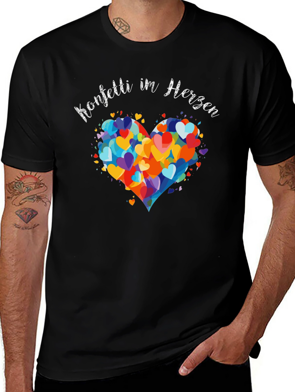 Confetti in Herzen Heart T-Shirt