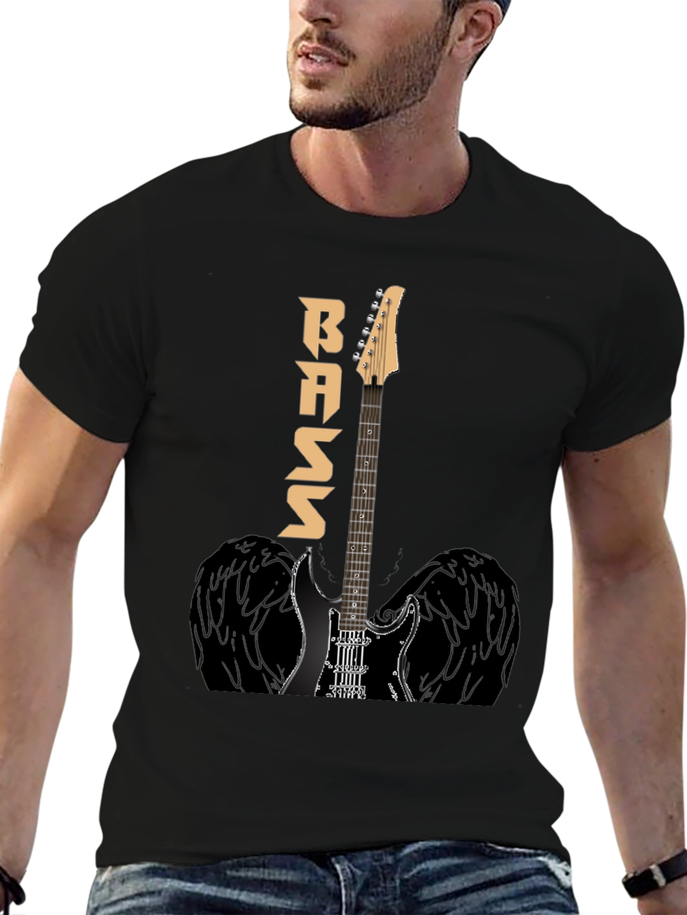 Bass Guitar Winged T-Shirt - Music Lover Tee