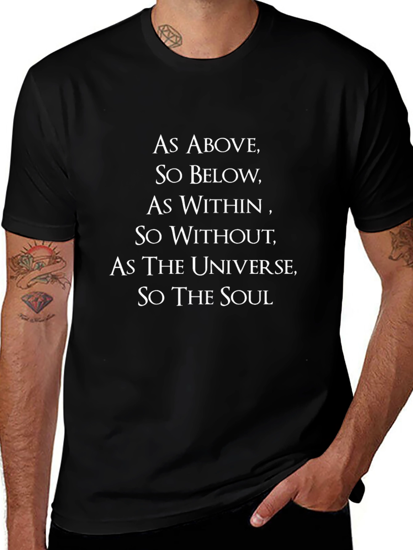 As Above So Below Graphic Tee - Unisex Black T-Shirt
