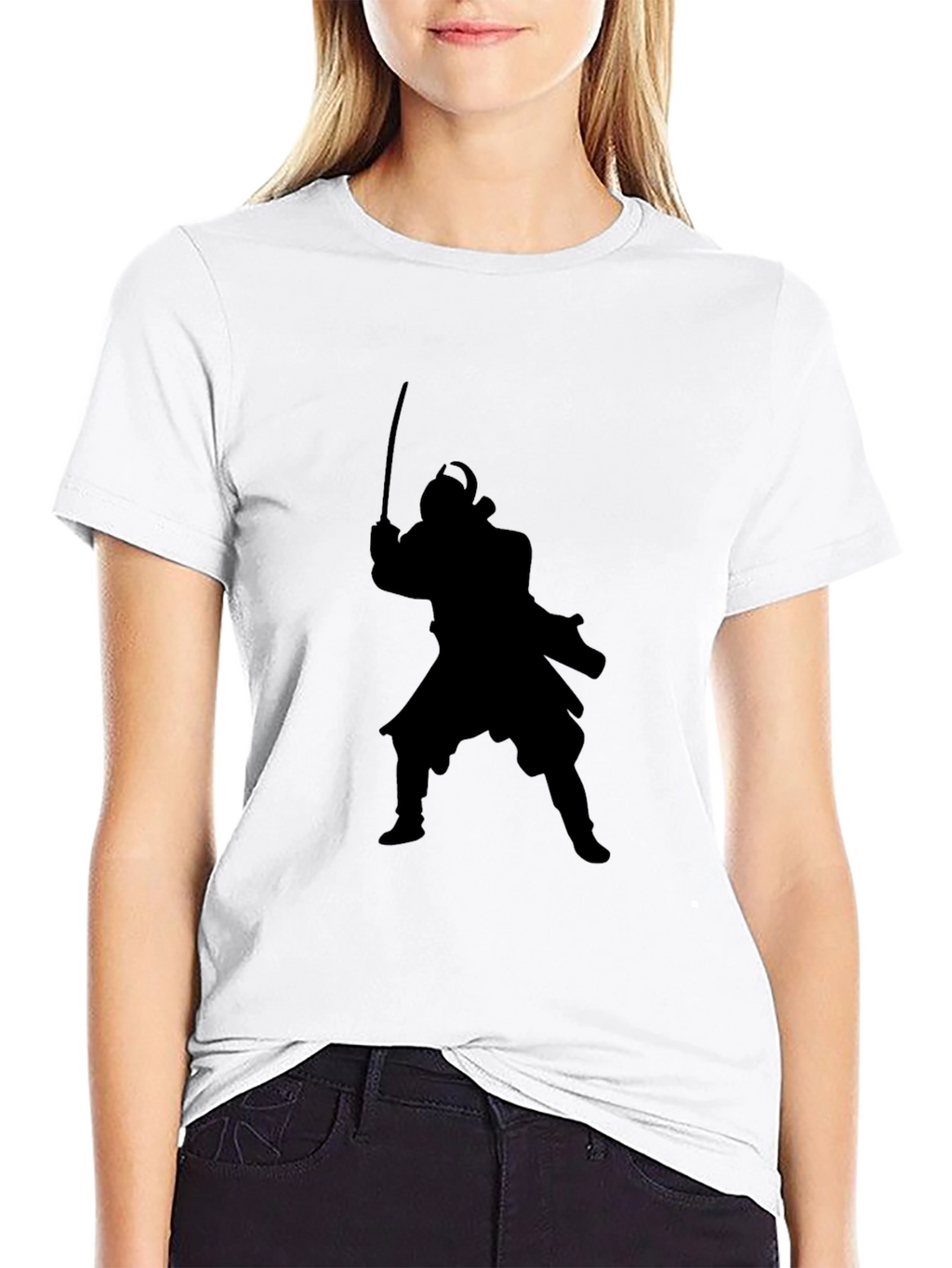 Samurai Silhouette Black T-Shirt