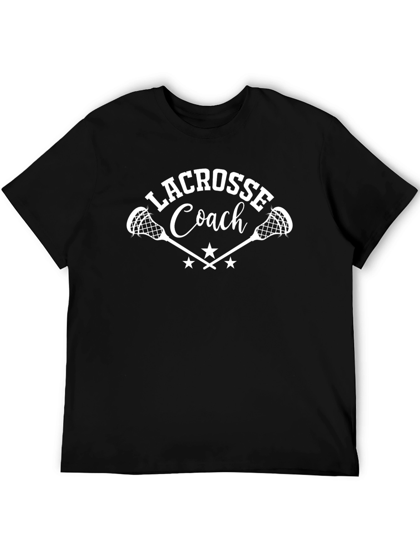 Lacrosse Coach Graphic T-Shirt - Black