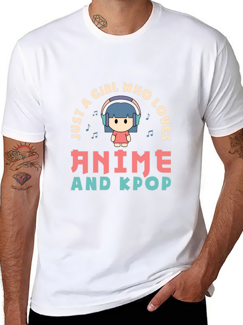 Anime & Kpop Lover T-Shirt - Cute Girl Design