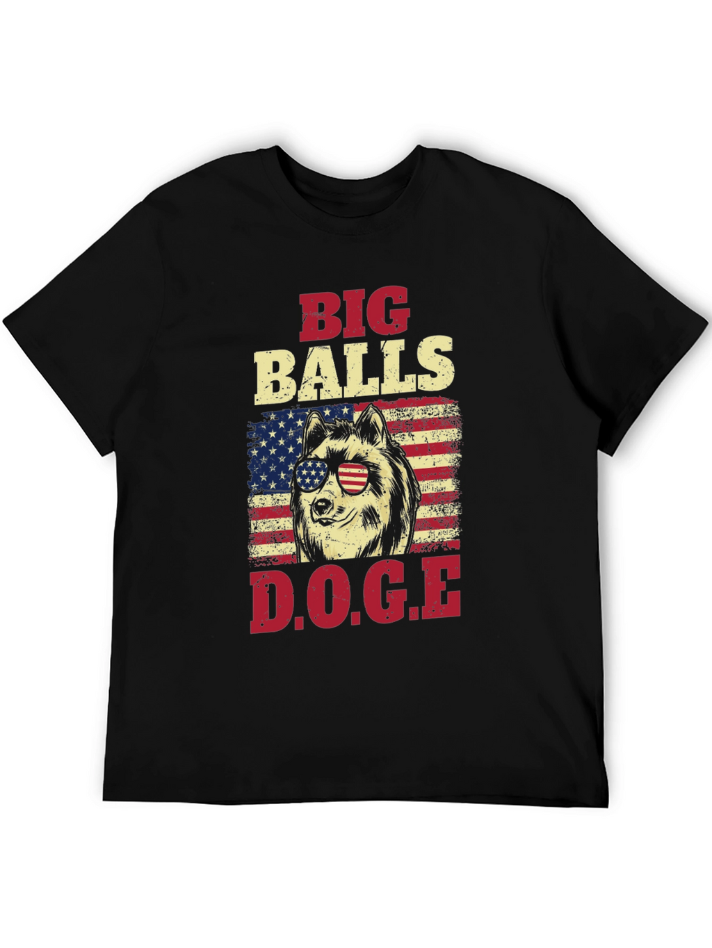 Big Balls DOGE Graphic T-Shirt - Patriotic Design