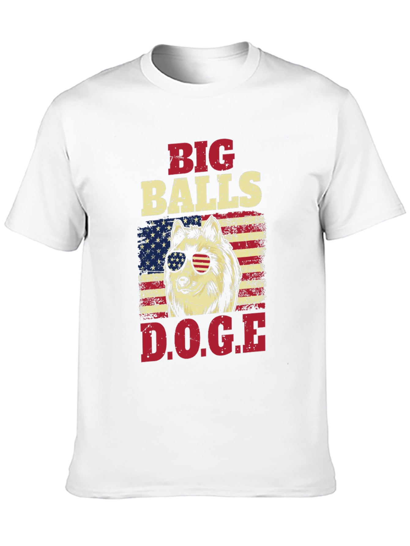 Big Balls DOGE Graphic T-Shirt - Patriotic Design