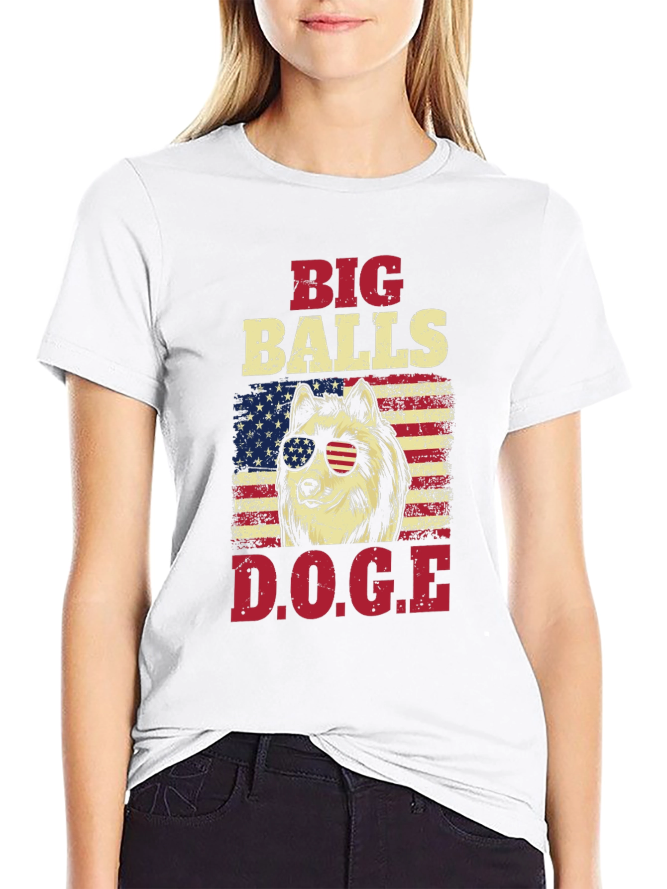 Big Balls DOGE Graphic T-Shirt - Patriotic Design