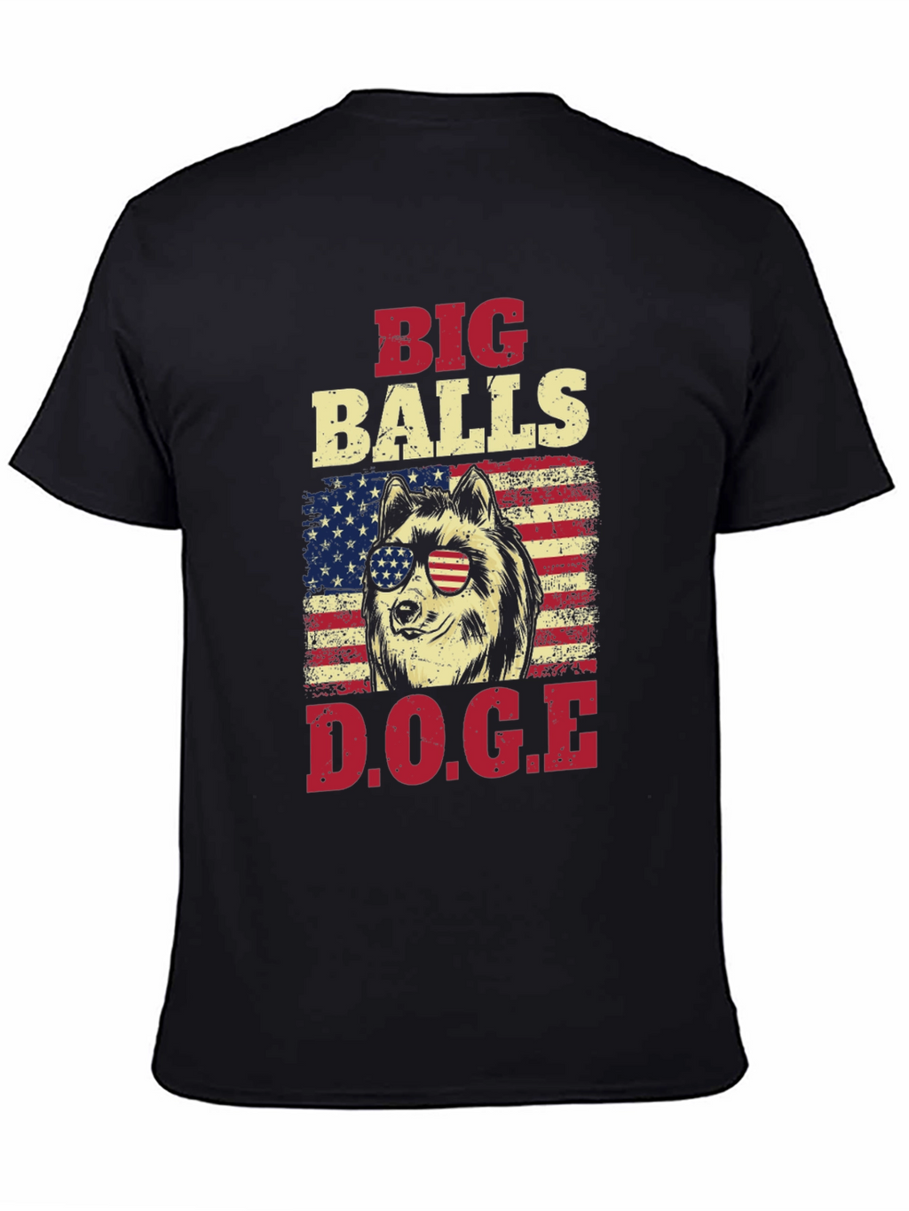 Big Balls DOGE Graphic T-Shirt - Patriotic Design