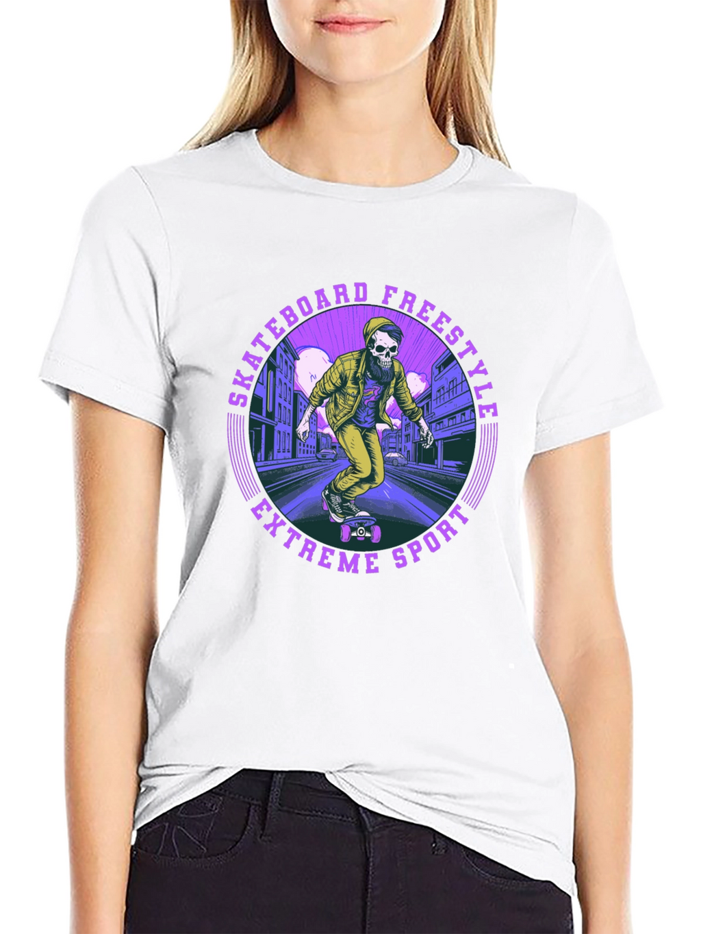 Skateboard Freestyle Tee - Extreme Sports Graphic