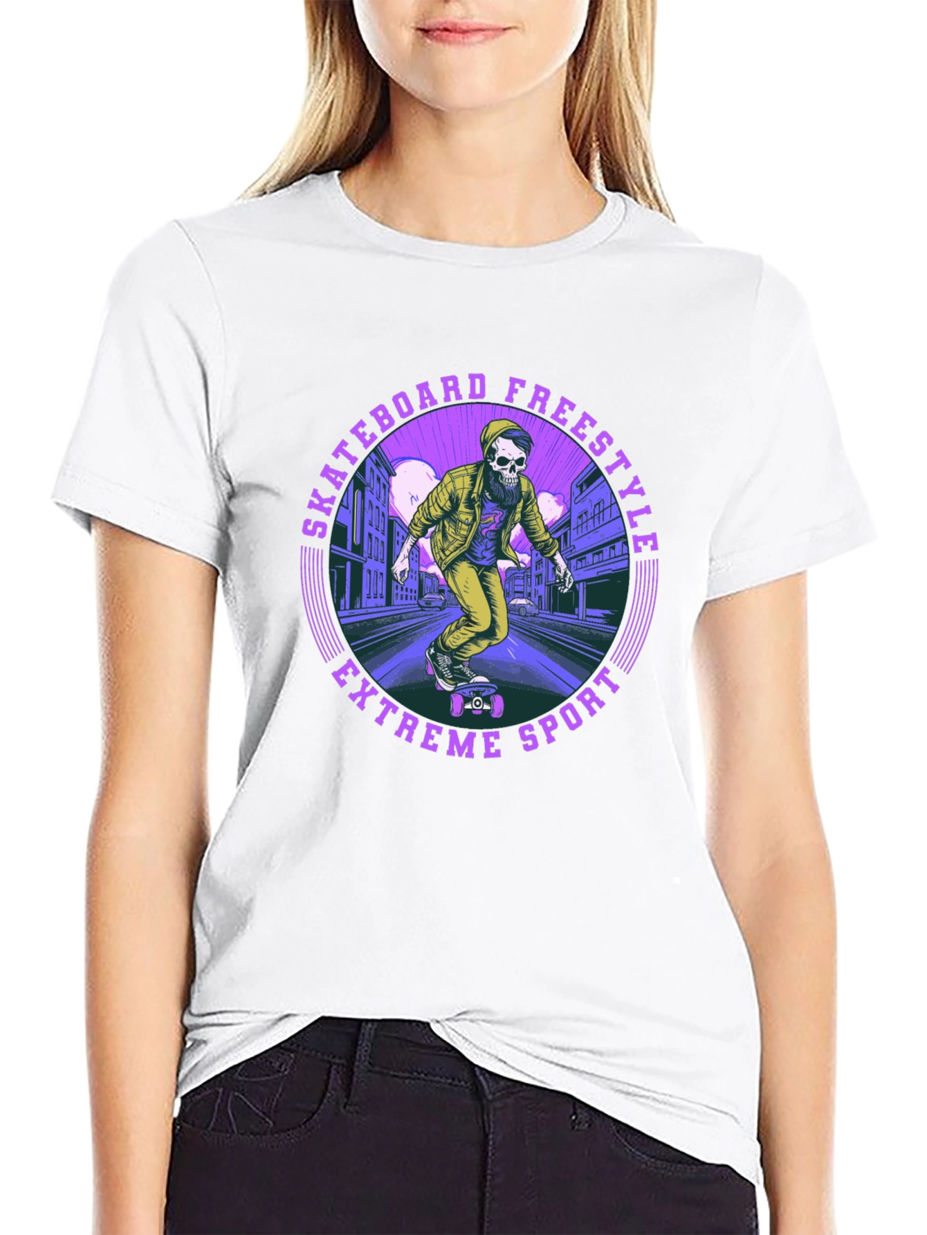 Skateboard Freestyle Tee - Extreme Sports Graphic