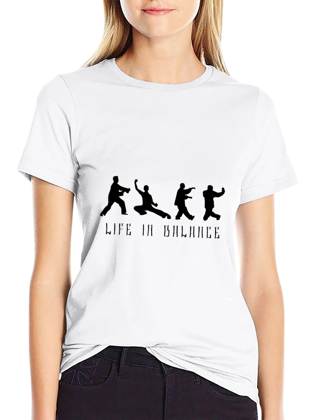 Life In Balance Black Graphic Tee