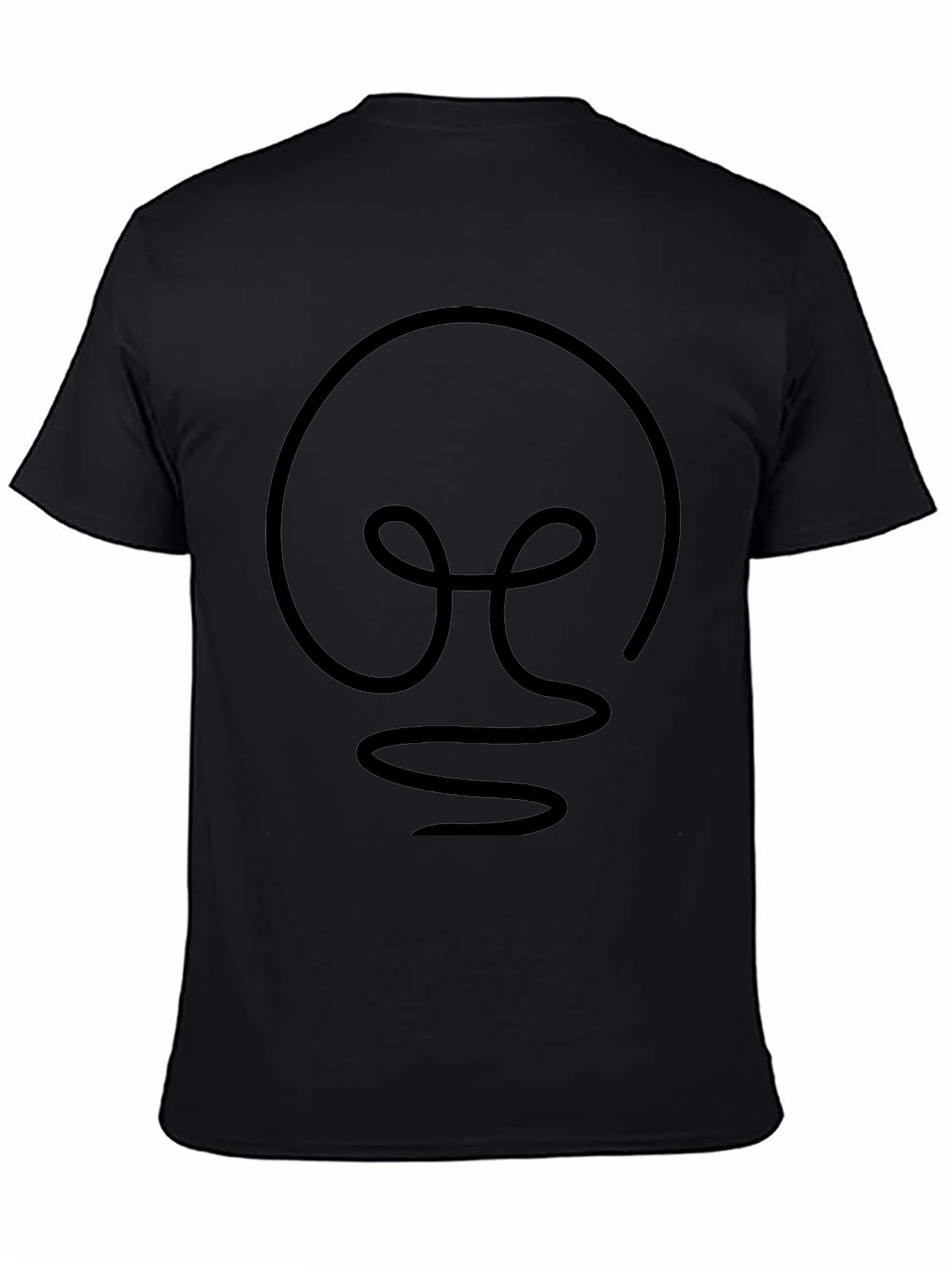 Modern Light Bulb Graphic Tee - Black