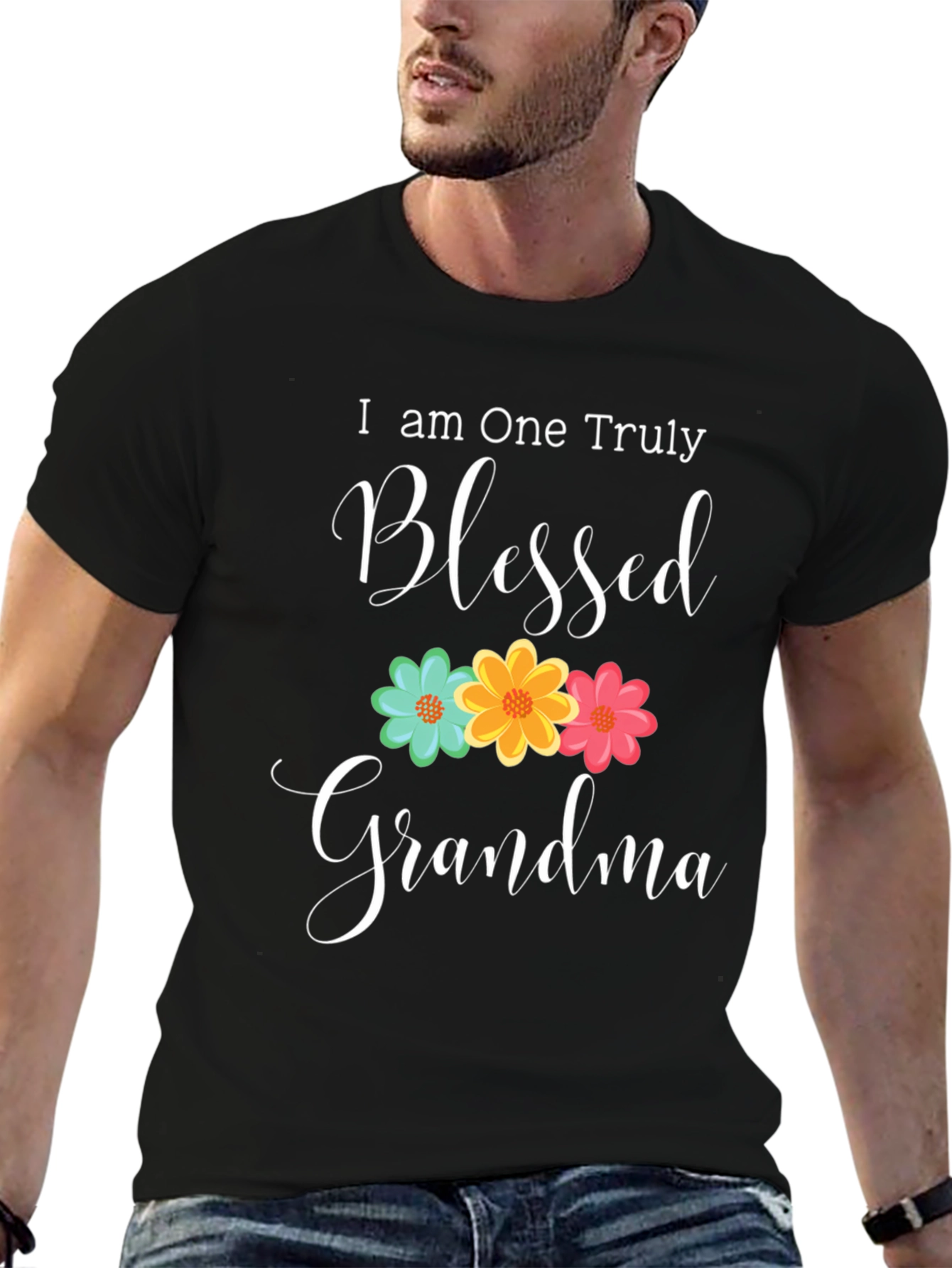Blessed Grandma T-Shirt - Floral Design