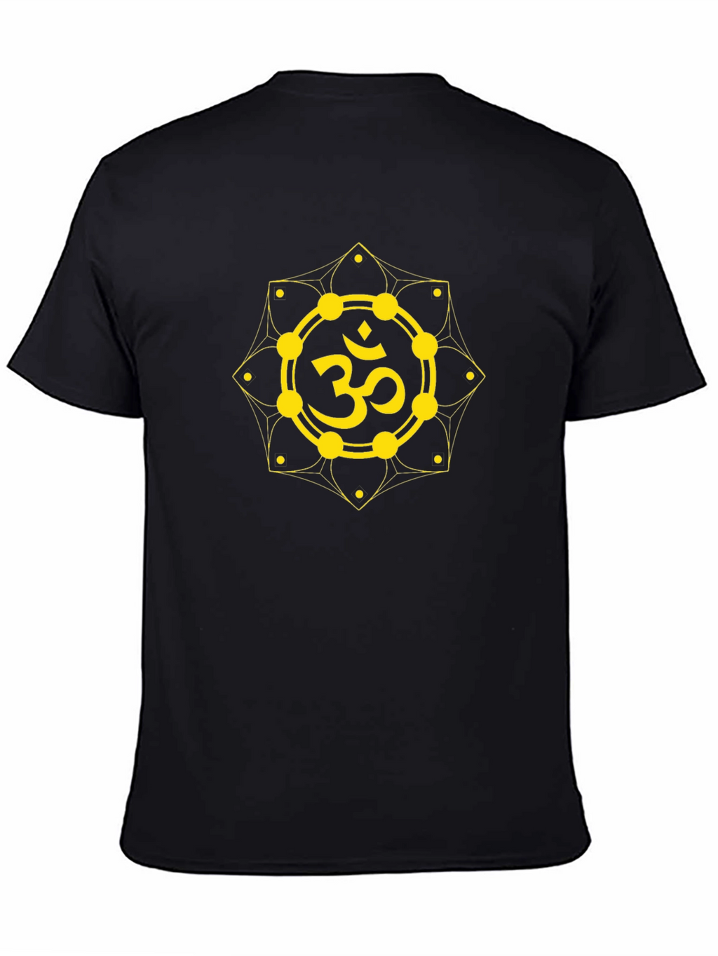 Om Symbol Graphic T-Shirt - Black Cotton Blend