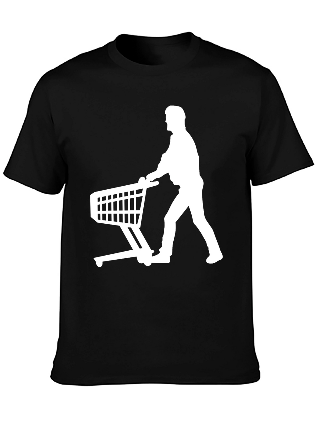 Shopping Cart Silhouette Black T-Shirt