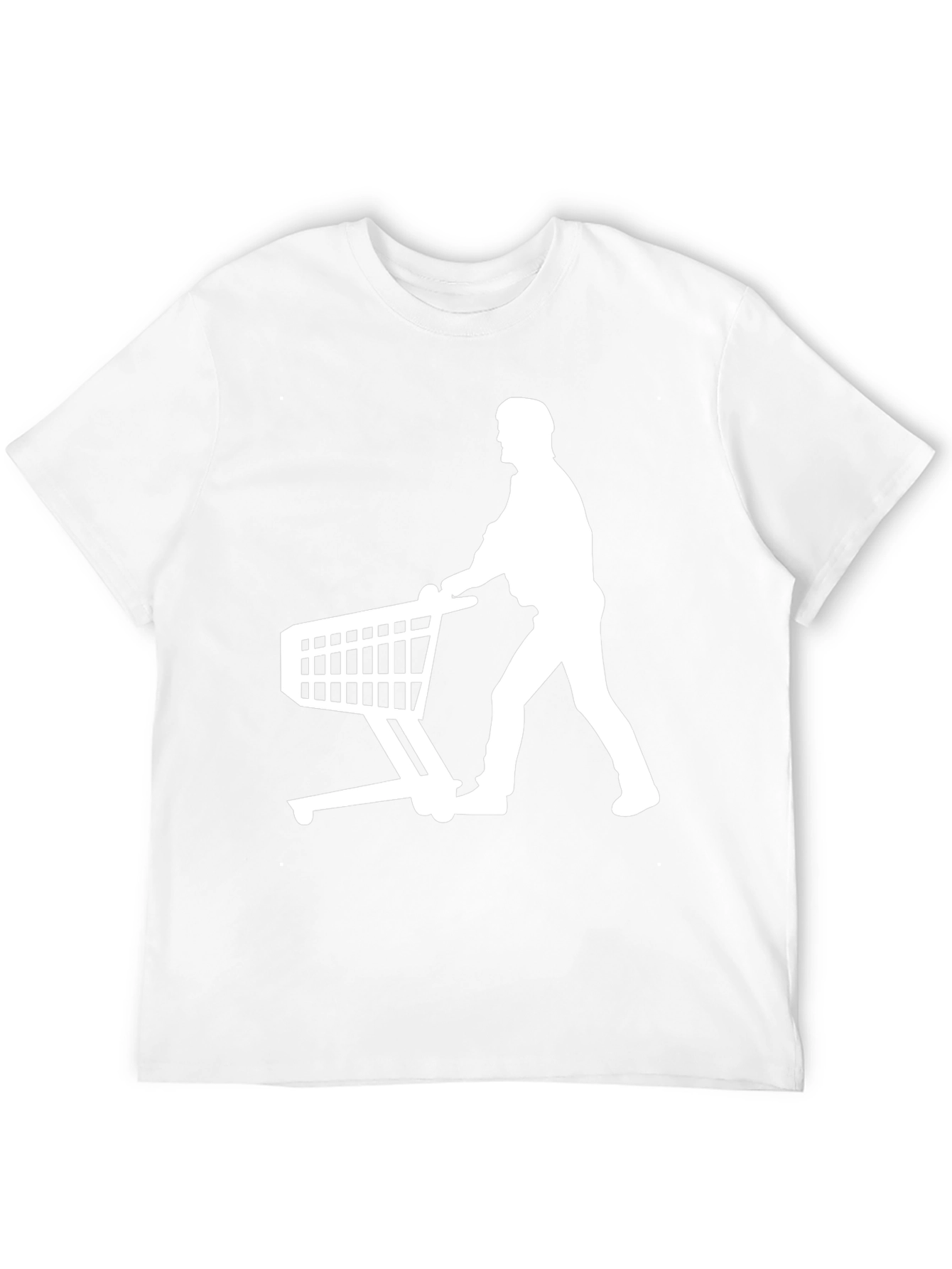 Shopping Cart Silhouette Black T-Shirt