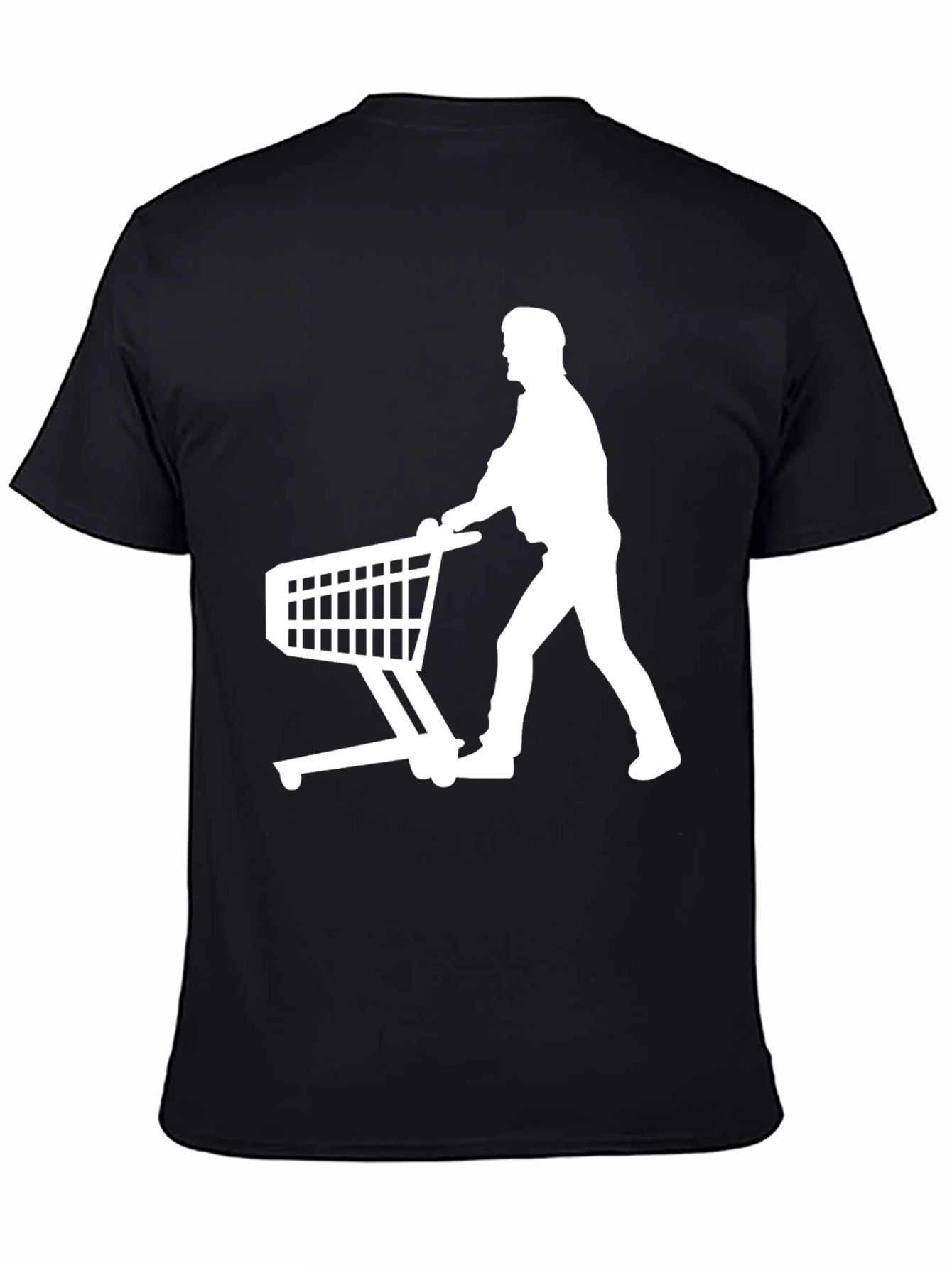 Shopping Cart Silhouette Black T-Shirt