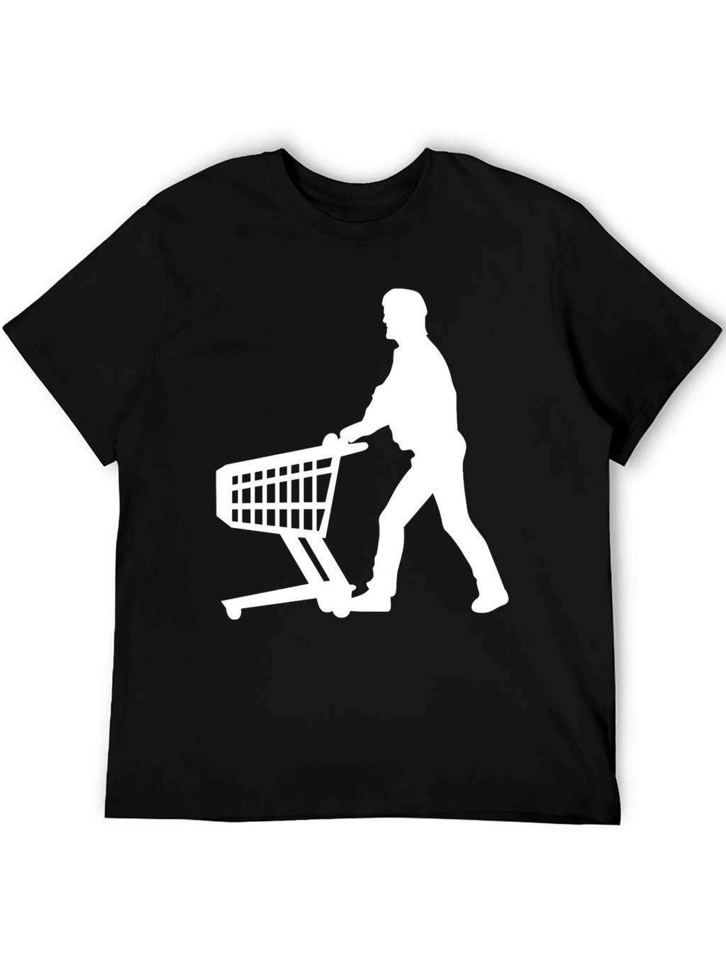 Shopping Cart Silhouette Black T-Shirt