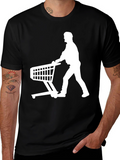 Shopping Cart Silhouette Black T-Shirt