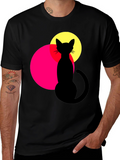 Cool Cat Graphic T-Shirt - Black