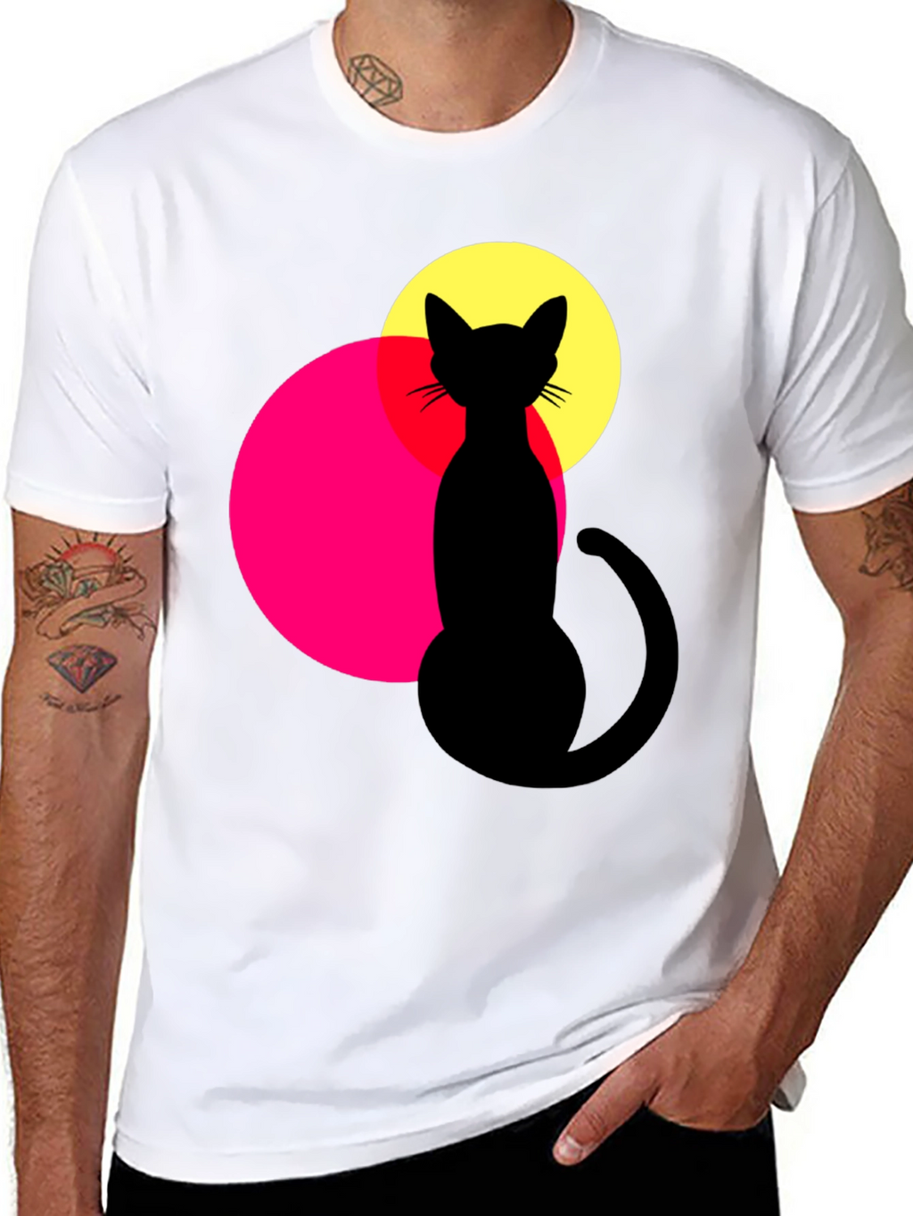 Cool Cat Graphic T-Shirt - Black