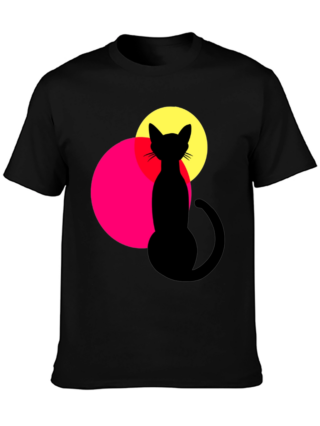 Cool Cat Graphic T-Shirt - Black