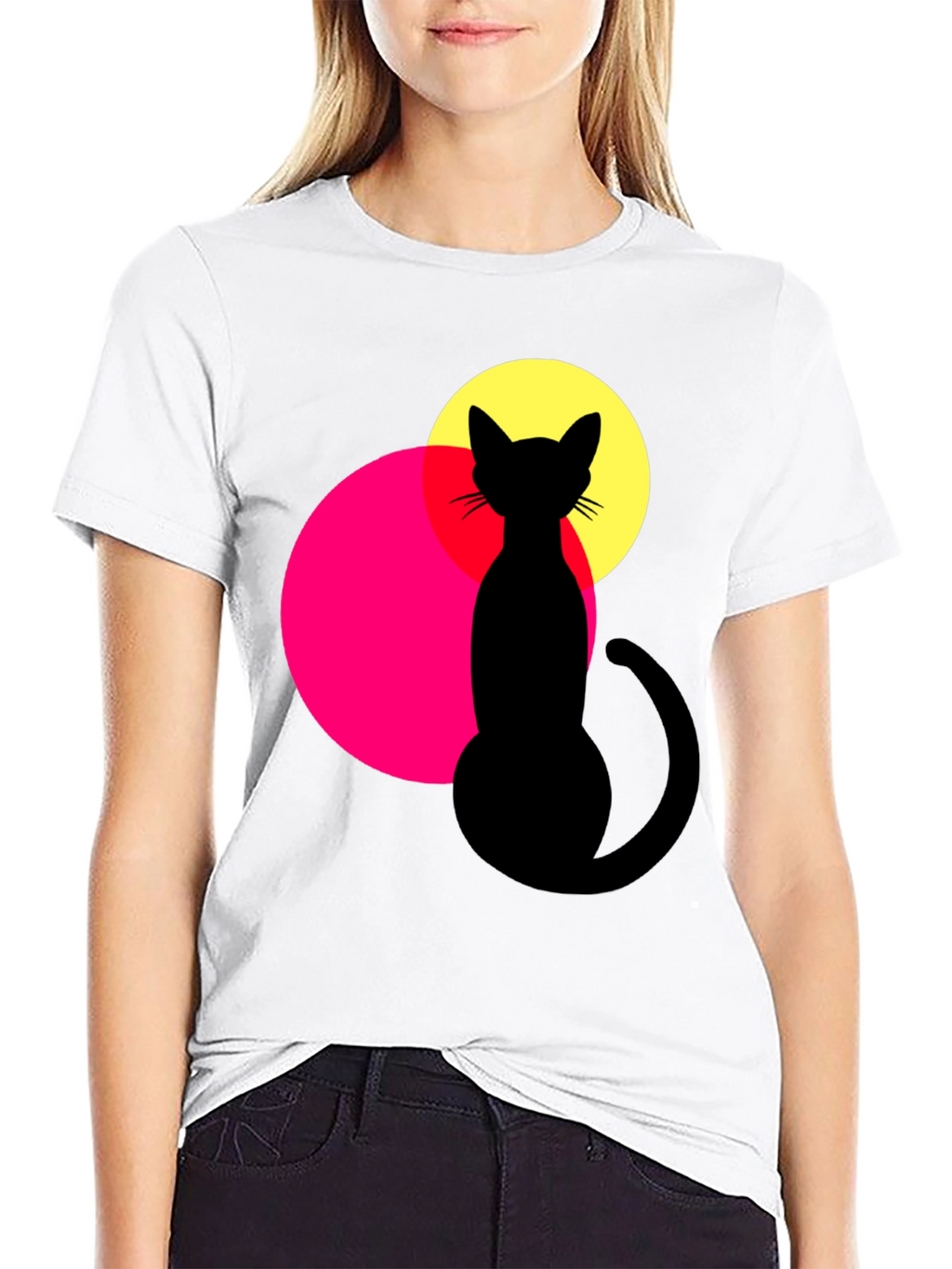 Cool Cat Graphic T-Shirt - Black