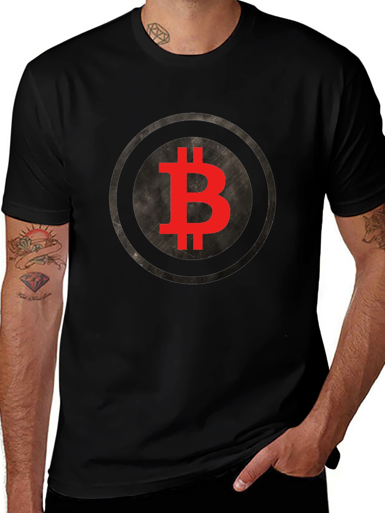 Bitcoin Logo Graphic Tee - Crypto Fan T-Shirt