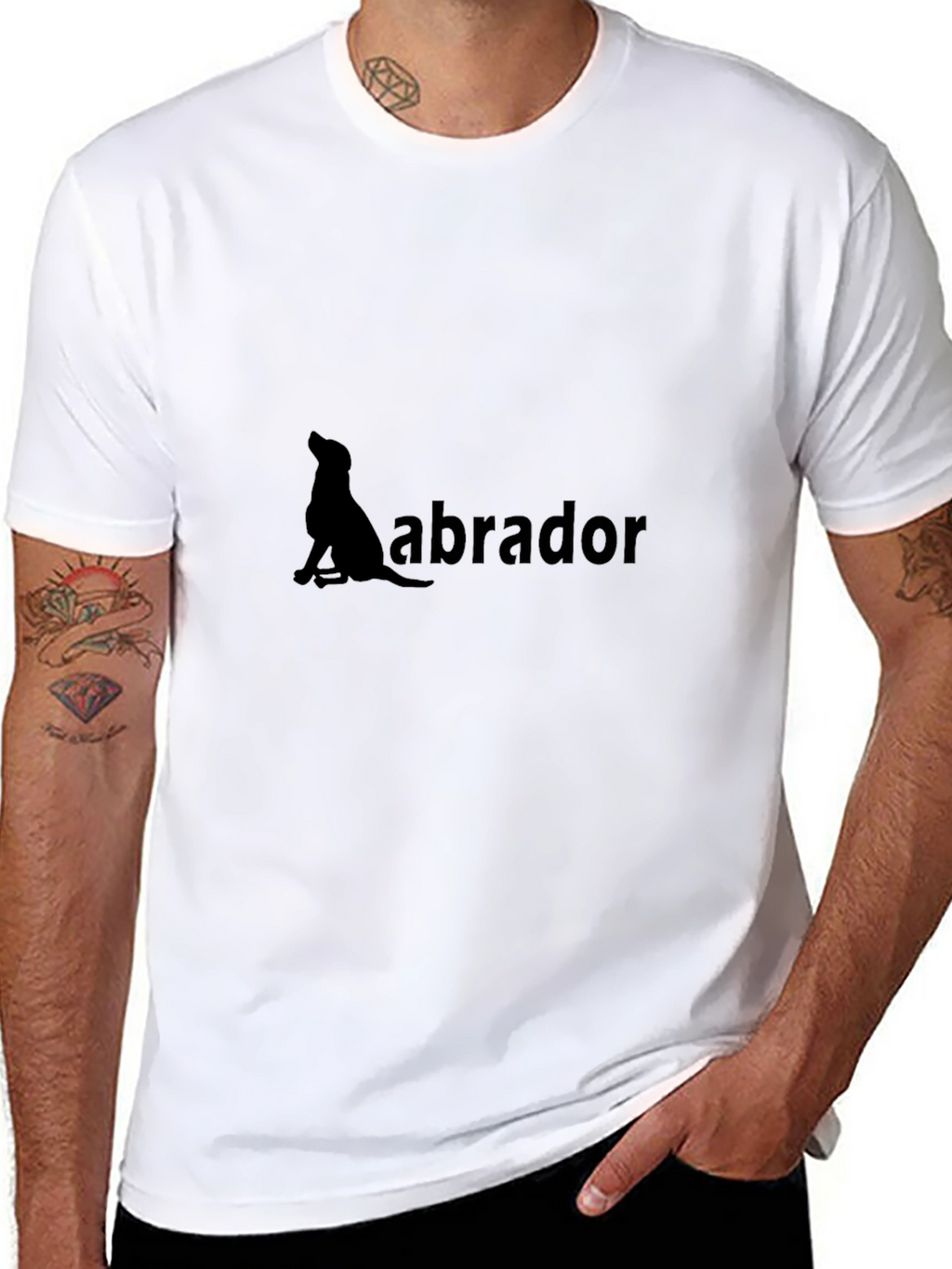 Labrador Dog Graphic Print T-Shirt