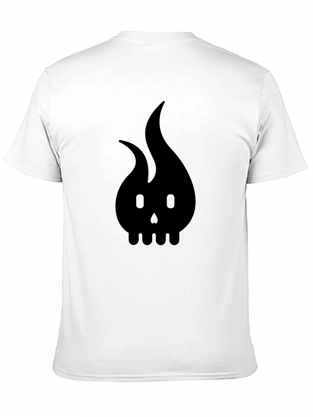 Flame Skull Graphic Tee - Bold Black T-Shirt
