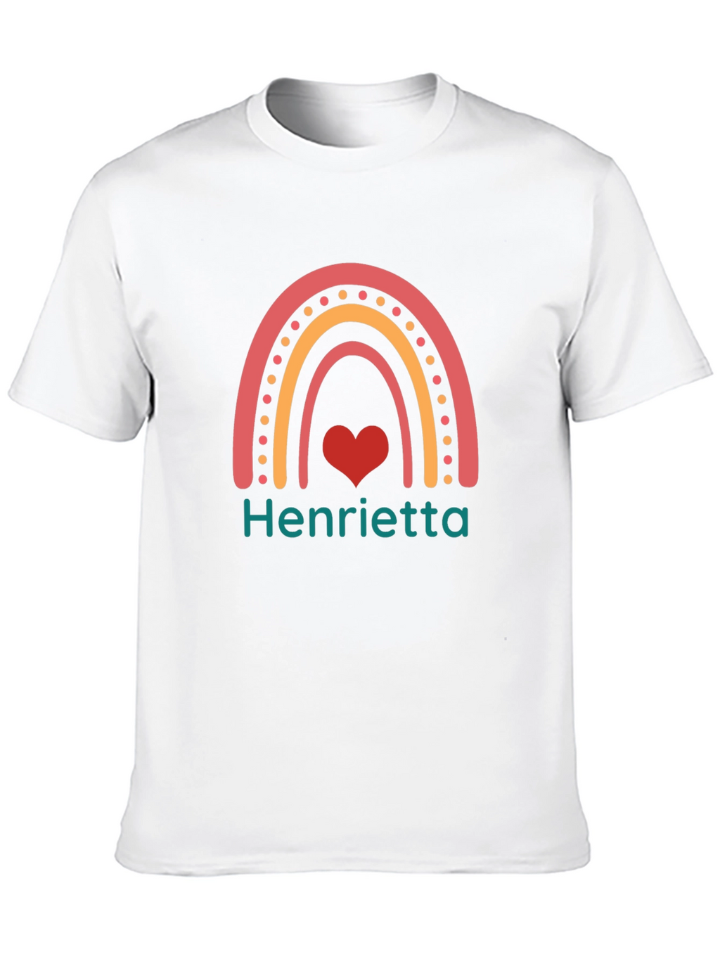 Henrietta Rainbow Heart Black Tee