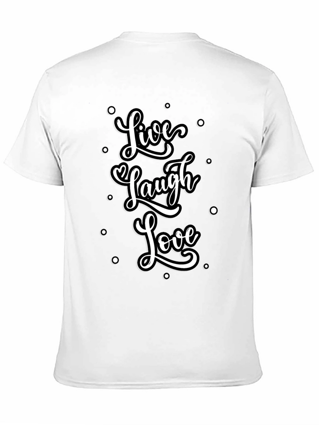 Live Laugh Love Graphic Tee - Stylish Black T-Shirt
