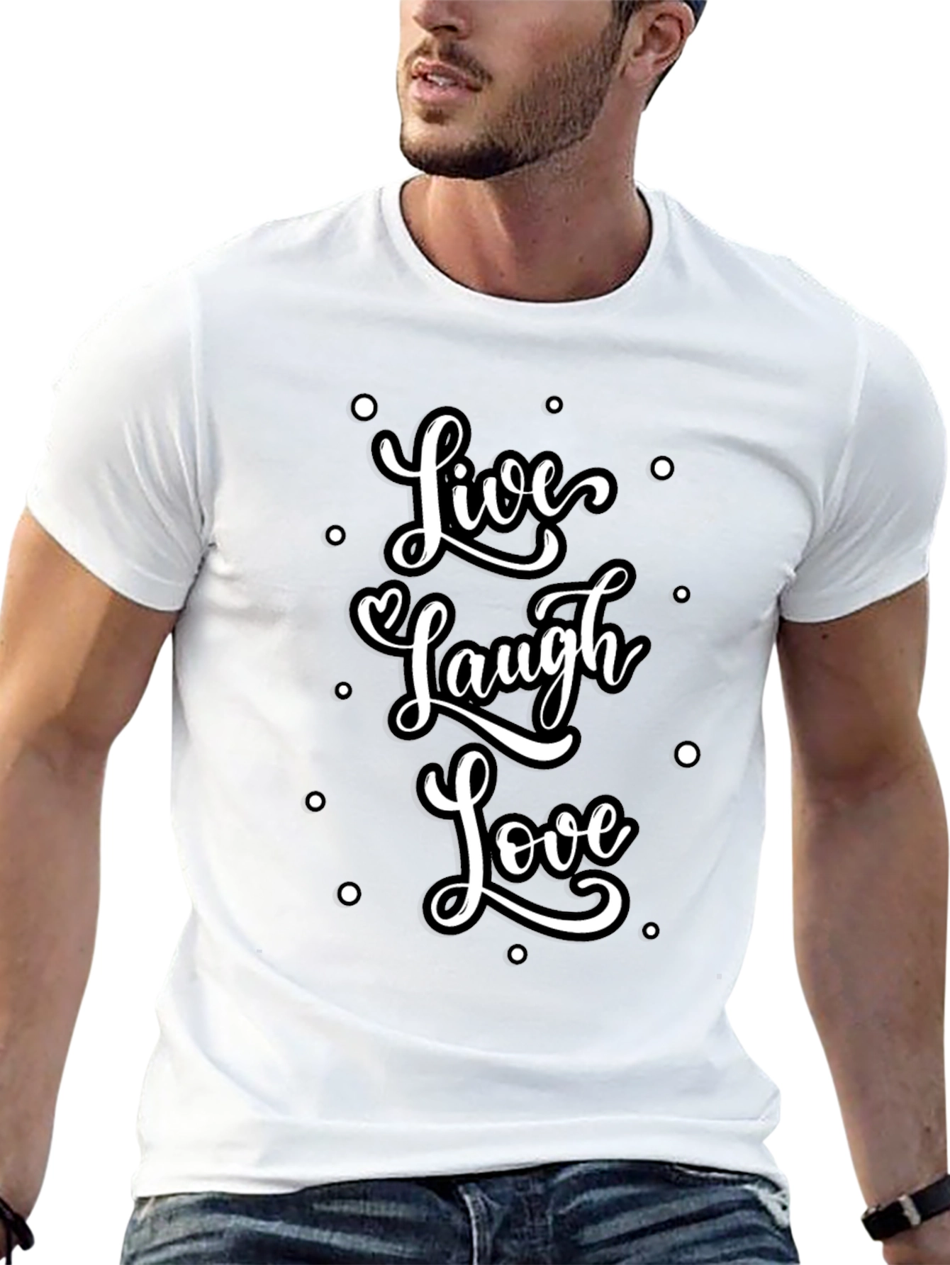 Live Laugh Love Graphic Tee - Stylish Black T-Shirt