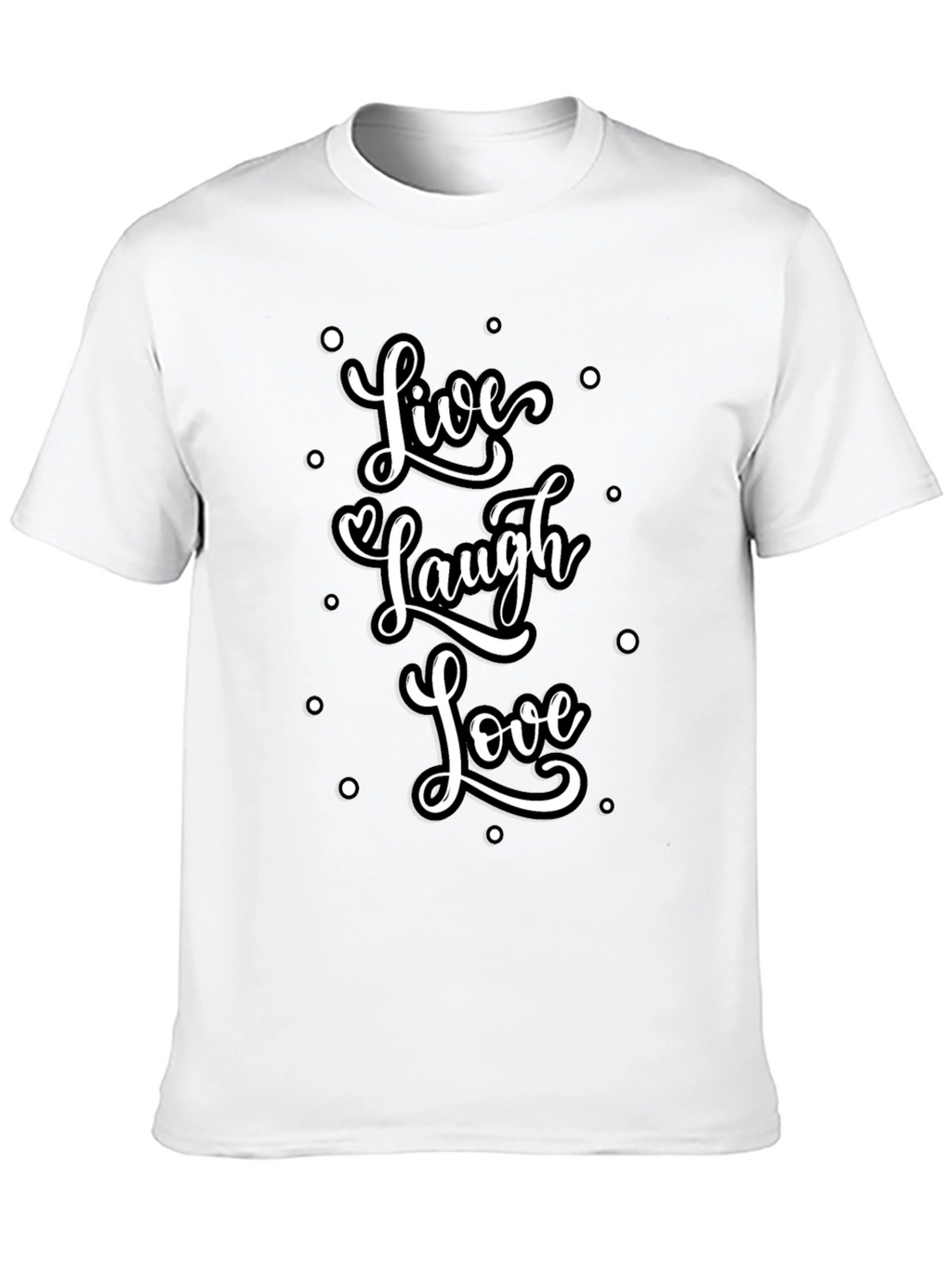 Live Laugh Love Graphic Tee - Stylish Black T-Shirt