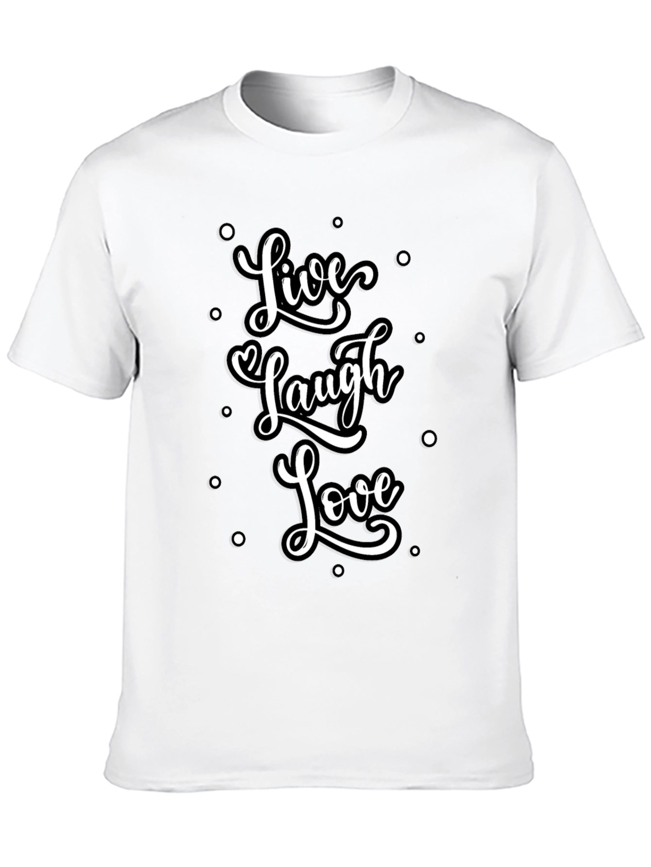 Live Laugh Love Graphic Tee - Stylish Black T-Shirt