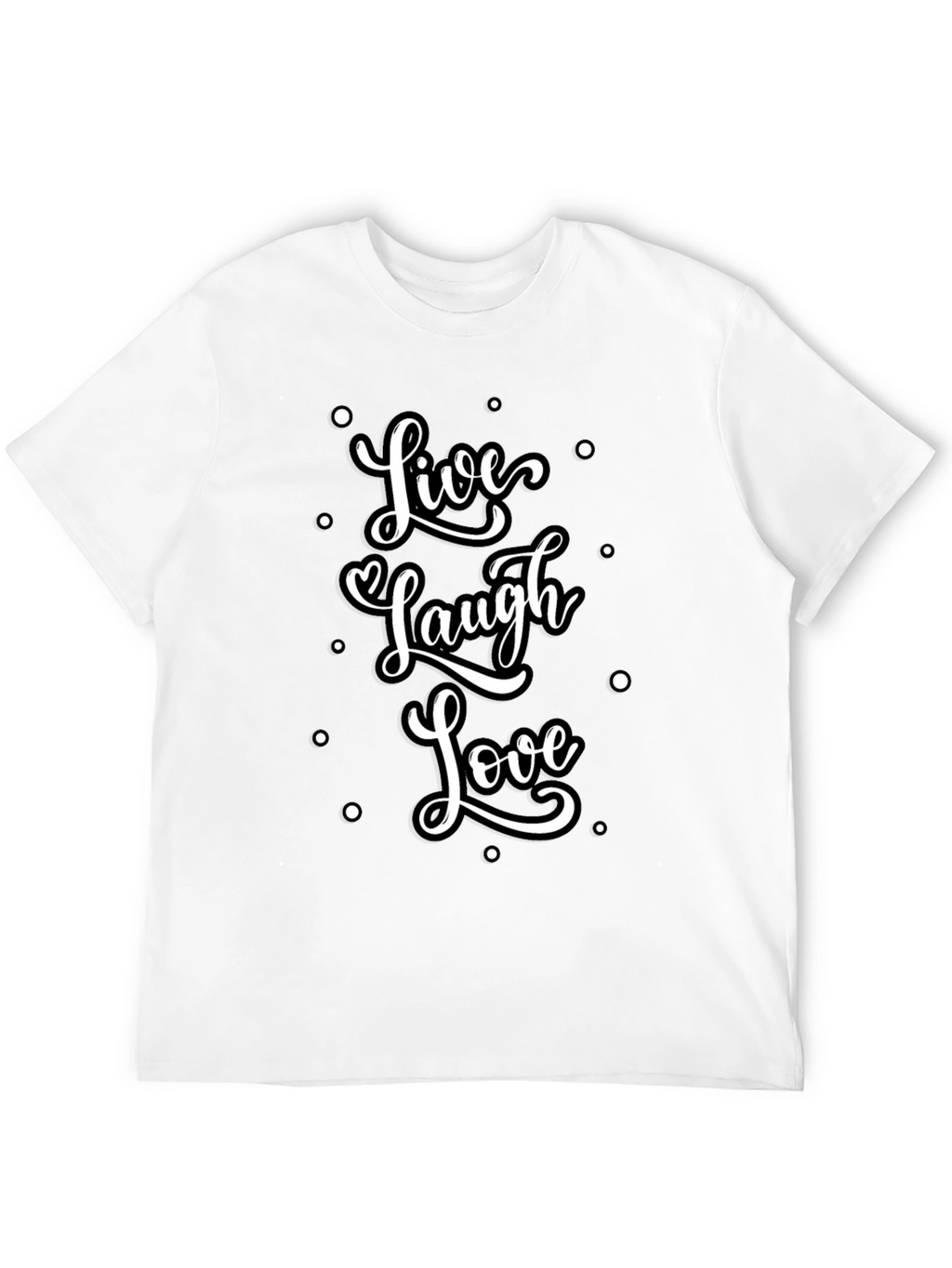 Live Laugh Love Graphic Tee - Stylish Black T-Shirt